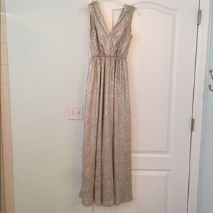 Lulus all that shimmers is gold maxi dress